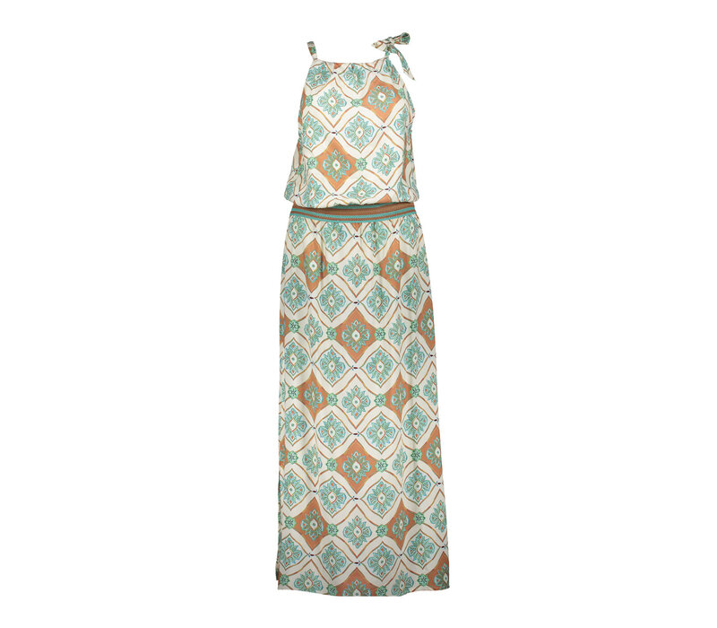 Geisha Dress Aqua Camel