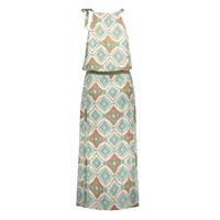 Geisha Dress Aqua Camel