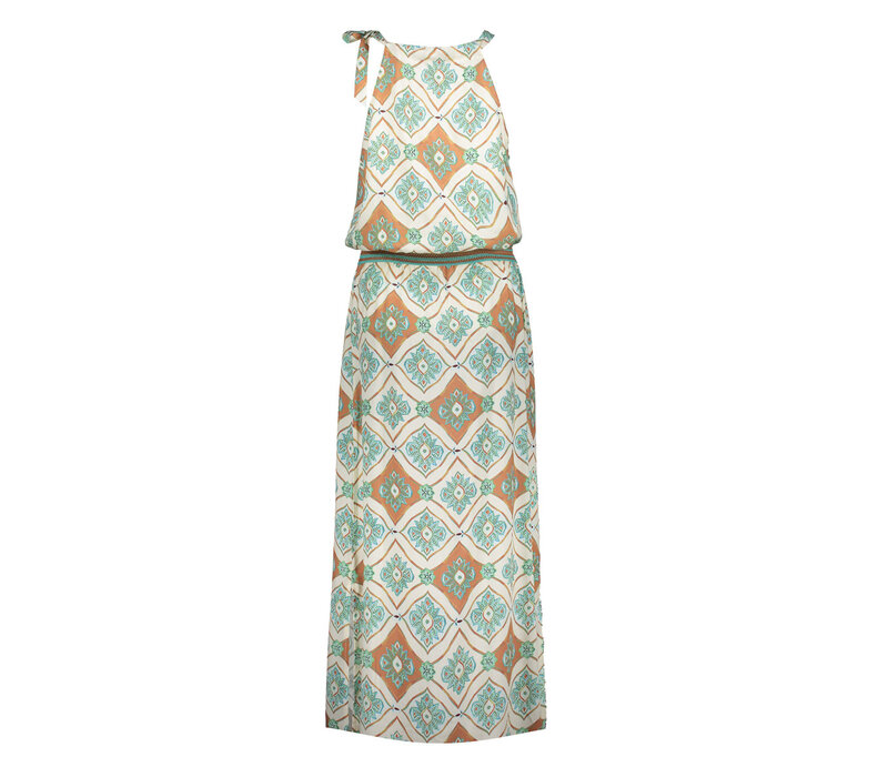 Geisha Dress Aqua Camel