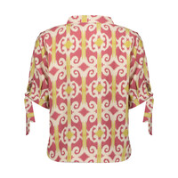 Geisha Blouse Raspberry Green