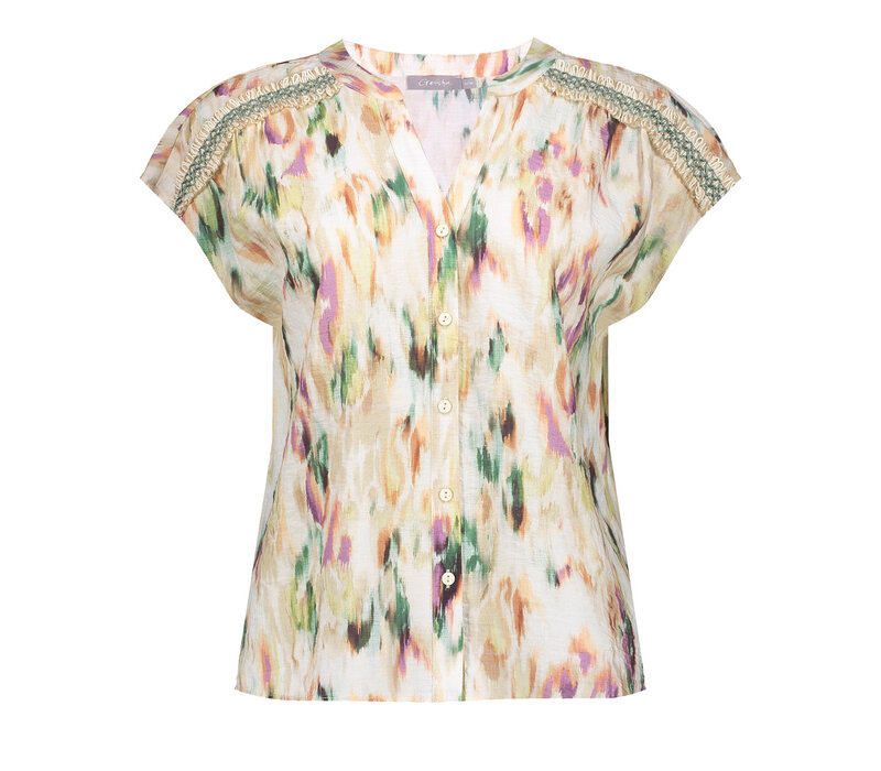 Geisha Blouse Aqua Sand