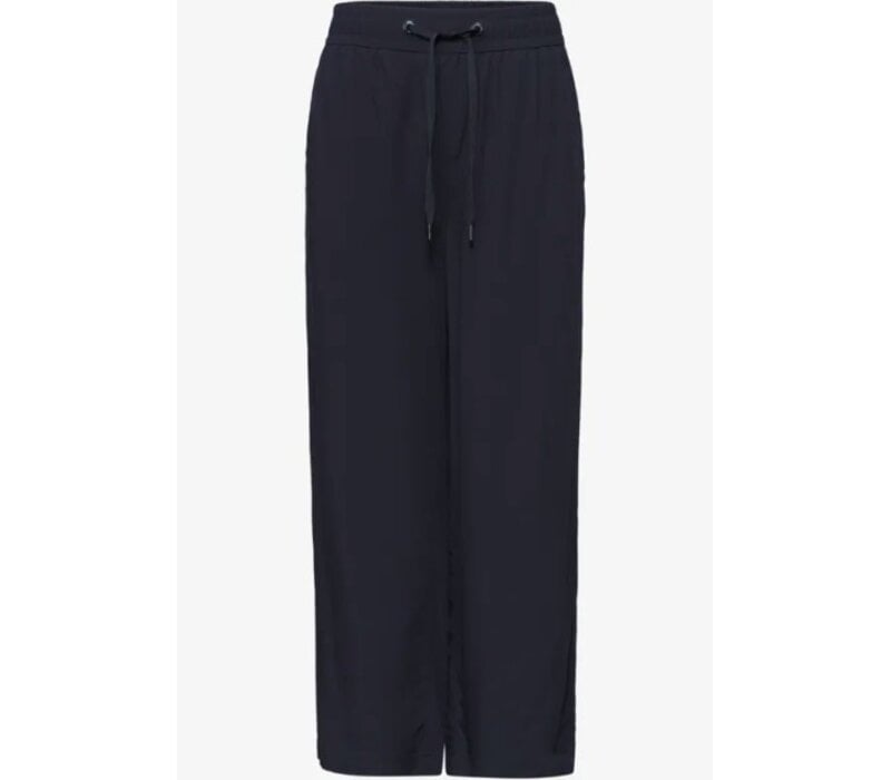 Street One Emee Wide Leg High Waist Shadowed Navy