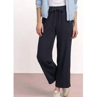 Street One Emee Wide Leg High Waist Shadowed Navy
