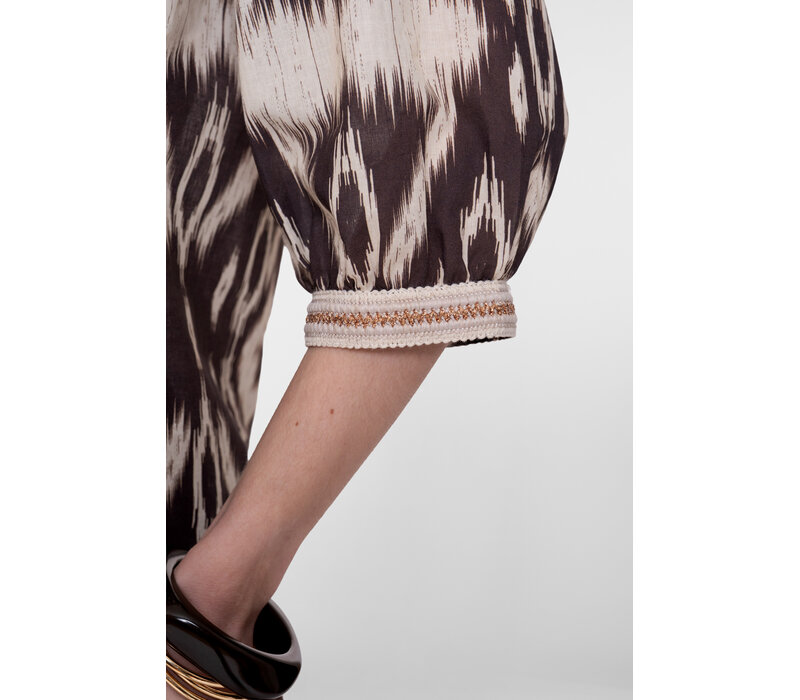 Geisha Blouse Brown Sand