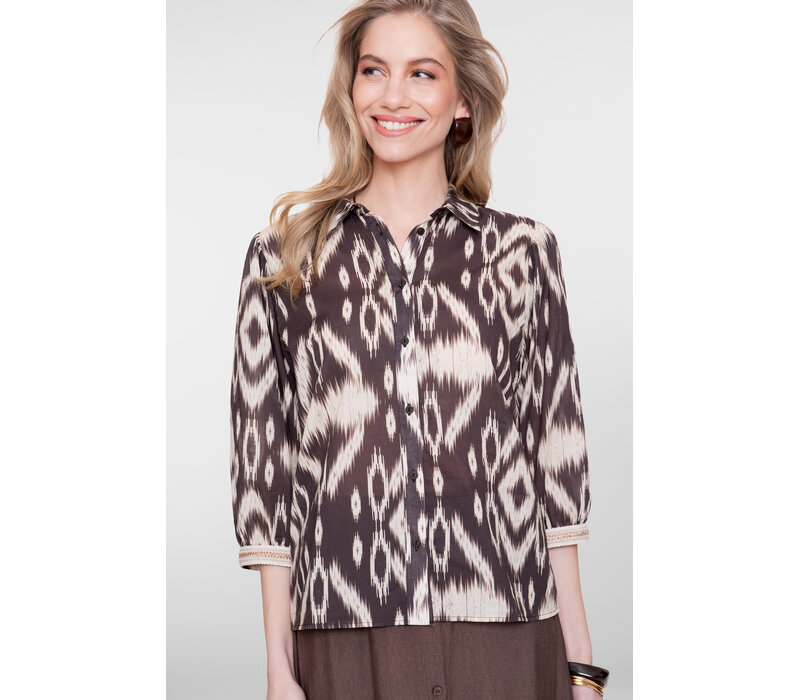 Geisha Blouse Brown Sand