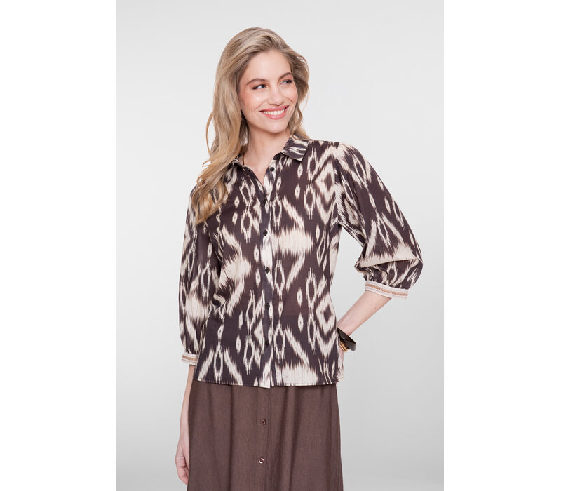 Geisha Blouse Brown Sand