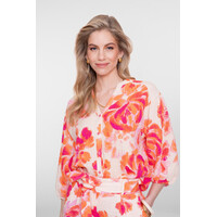 Geisha Blouse Orange Pink Sand
