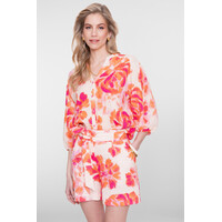 Geisha Blouse Orange Pink Sand