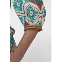 Geisha Blouse Aqua Camel