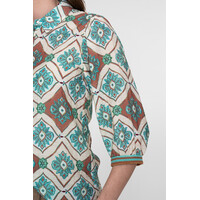 Geisha Blouse Aqua Camel
