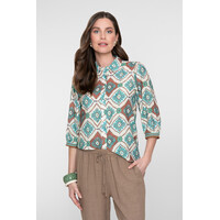 Geisha Blouse Aqua Camel