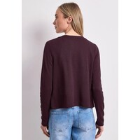 Street One Nette Summer Knit Vest Rustic Rouge