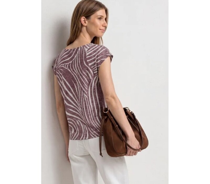Street One Printed Burn Dessin Shirt Rustic Rouge