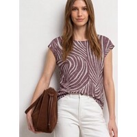 Street One Printed Burn Dessin Shirt Rustic Rouge