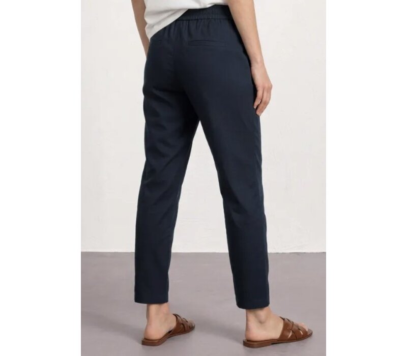 Street One Chino Light Cotton Mid Waist L28 Shadowed Navy