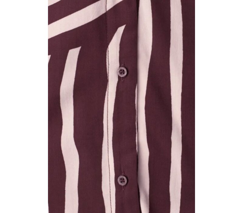 Street One Blousetop with Bowling Collar Rustic Rouge