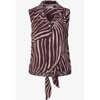 Street One Blousetop with Bowling Collar Rustic Rouge