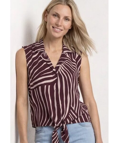 StreetOne Street One Blousetop with Bowling Collar