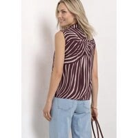 Street One Blousetop with Bowling Collar Rustic Rouge