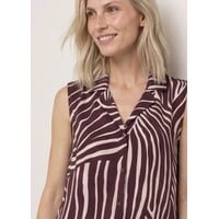 Street One Blousetop with Bowling Collar Rustic Rouge
