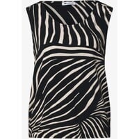 Street One Printed Jersey V-Neck Top Black