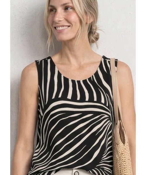 StreetOne Street One Printed Jersey V-Neck Top