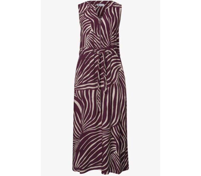 Street One Sleeveless Zip Dress Rustic Rouge