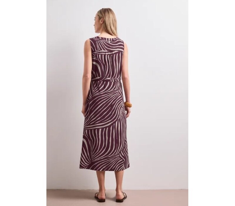 Street One Sleeveless Zip Dress Rustic Rouge