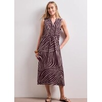 Street One Sleeveless Zip Dress Rustic Rouge