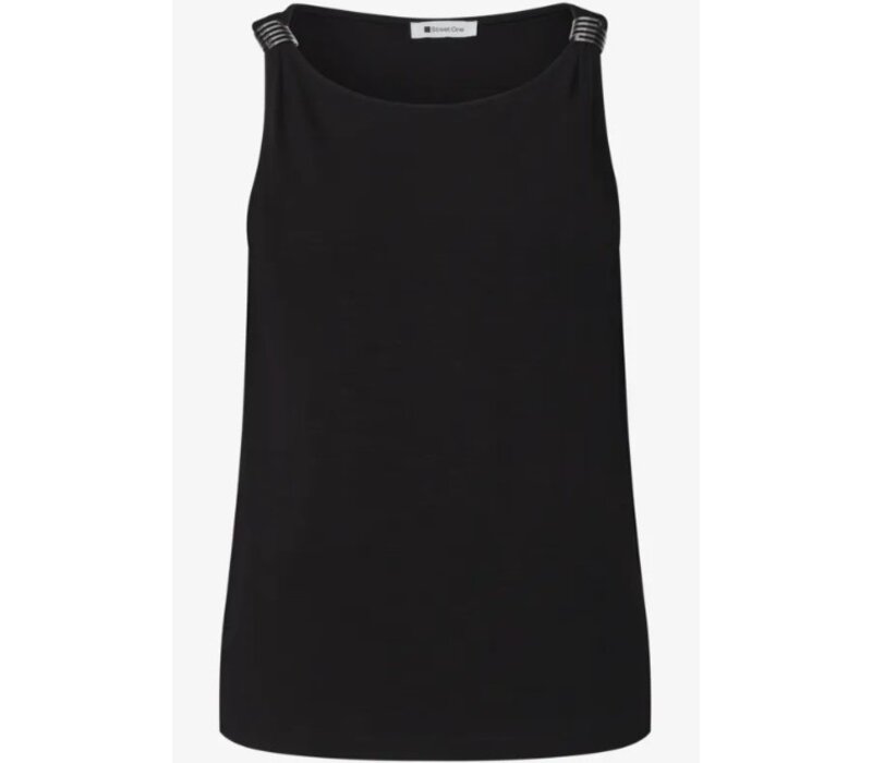 Street One Top with Shoulder Detail Black