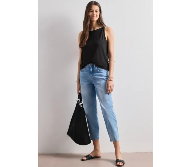 Street One Top with Shoulder Detail Black