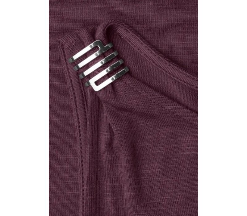 Street One Top with Shoulder Detail Rustic Rouge