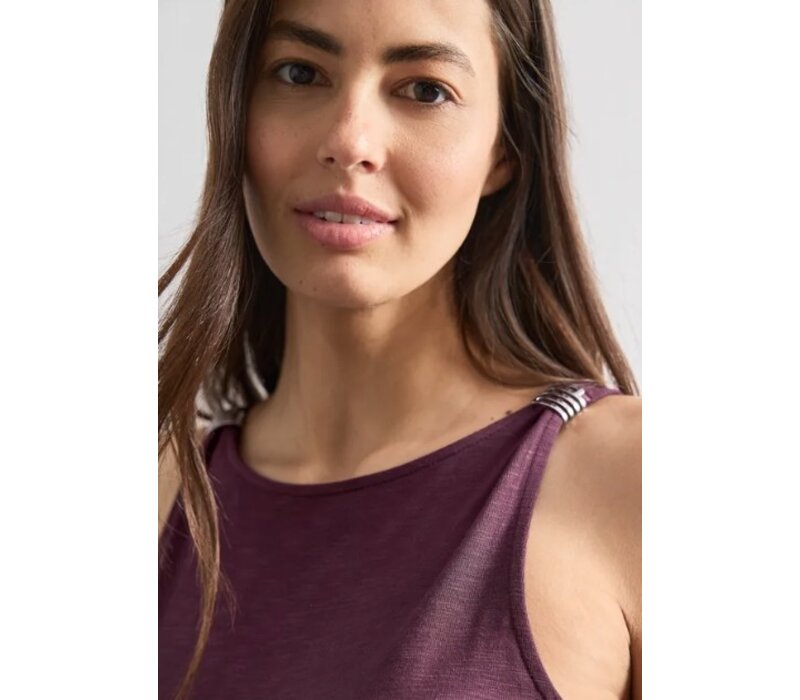 Street One Top with Shoulder Detail Rustic Rouge
