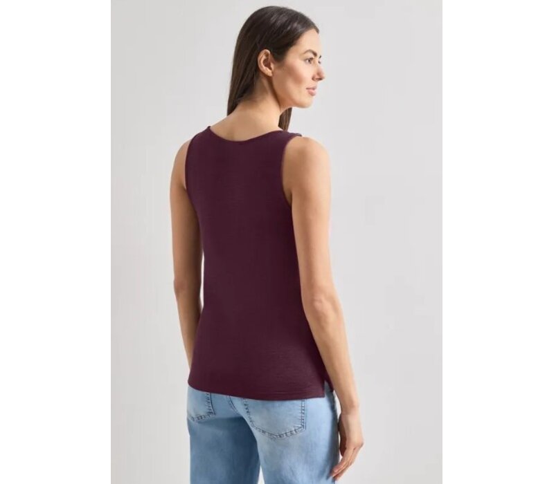 Street One Top with Shoulder Detail Rustic Rouge