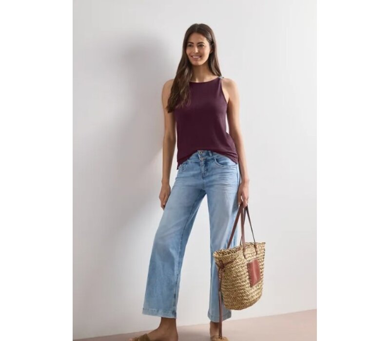 Street One Top with Shoulder Detail Rustic Rouge