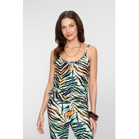 Geisha Singlet Jersey Brown Green