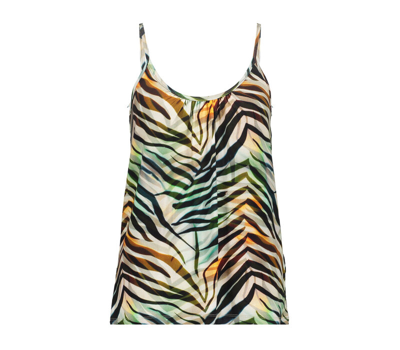 Geisha Singlet Jersey Brown Green