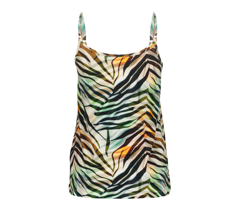Geisha Singlet Jersey Brown Green