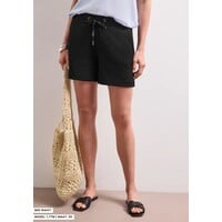 Street One Shorts Crinkle Crash Mid Waist Black