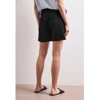 Street One Shorts Crinkle Crash Mid Waist Black