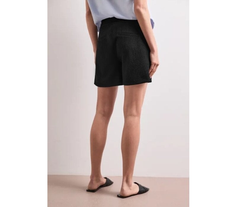 Street One Shorts Crinkle Crash Mid Waist Black
