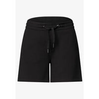 Street One Shorts Crinkle Crash Mid Waist Black