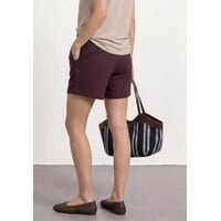 Street One Shorts Crinkle Crash Mid Waist Rustic Rouge