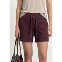 Street One Shorts Crinkle Crash Mid Waist Rustic Rouge