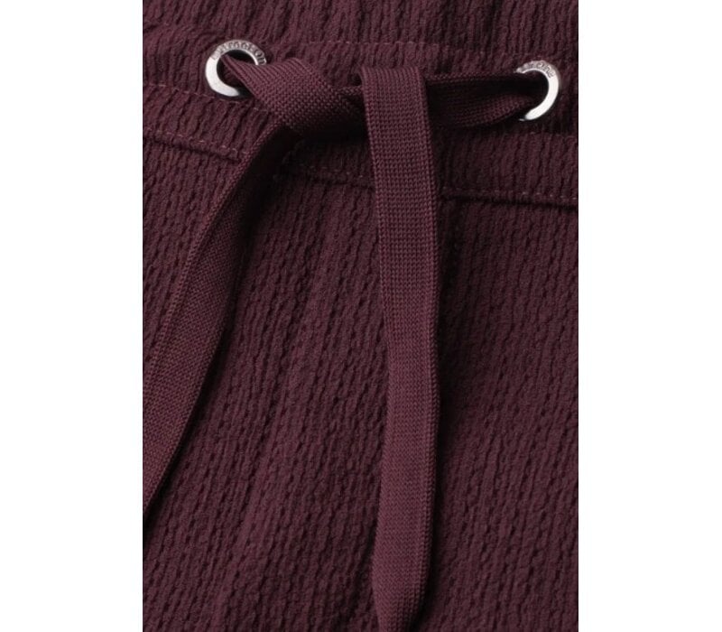 Street One Shorts Crinkle Crash Mid Waist Rustic Rouge