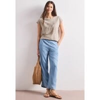 Street One Shirt with Pearl Artwork Clay Sand