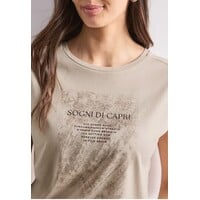 Street One Shirt with Pearl Artwork Clay Sand