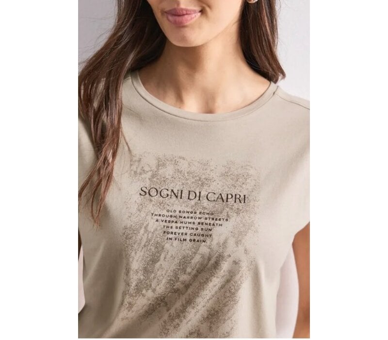 Street One Shirt with Pearl Artwork Clay Sand