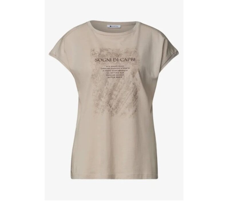 Street One Shirt with Pearl Artwork Clay Sand