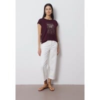 Street One Shirt with Pearl Artwork Rustic Rouge